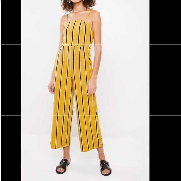 Yellow Stripped Jumpsuit! Brand new, never worn! - Picture 2 of 2